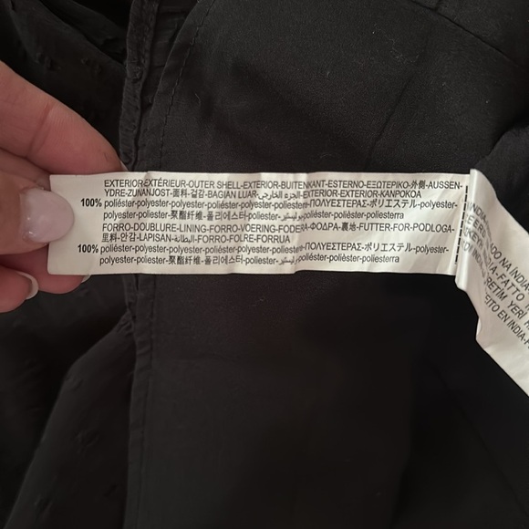 ZARA Black V-neck Dress with Sheer overlay - Size XL - Picture 8 of 9